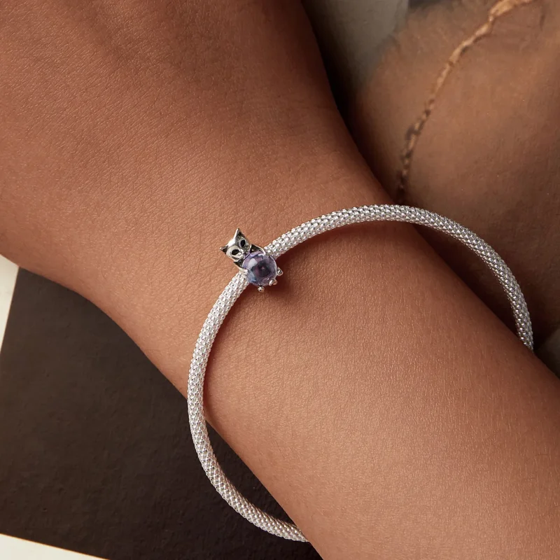 (slika za) Obesek s kamnom za srečo PANDORA Style Cat - SCC2796 - Ogled 7