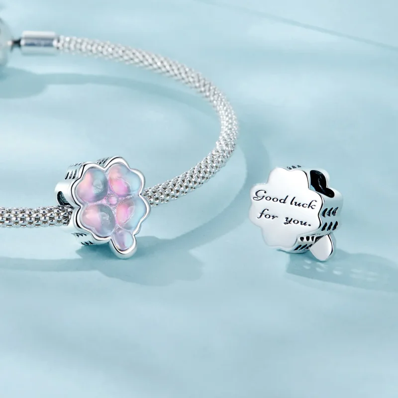 (slika za) Obesek Štiriperesna deteljica v stilu PANDORA - SCC2780 - Ogled 4