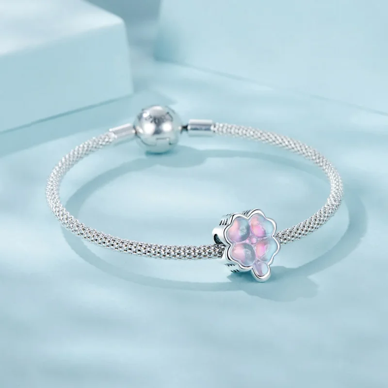 (slika za) Obesek Štiriperesna deteljica v stilu PANDORA - SCC2780 - Ogled 5