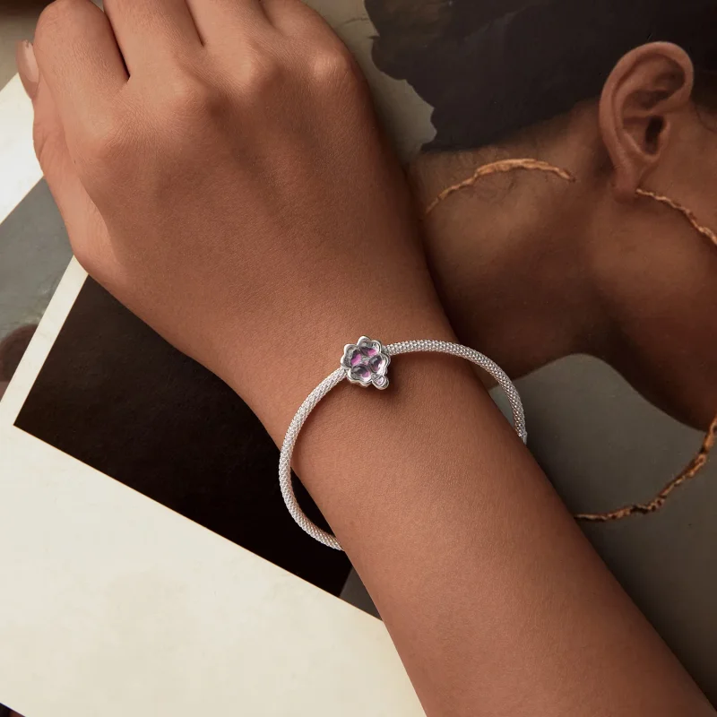 (slika za) Obesek Štiriperesna deteljica v stilu PANDORA - SCC2780 - Ogled 6