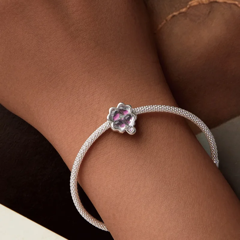 (slika za) Obesek Štiriperesna deteljica v stilu PANDORA - SCC2780 - Ogled 7