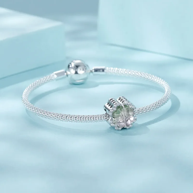 (slika za) Obesek Štiriperesna deteljica v stilu PANDORA - SCC2803 - Ogled 5