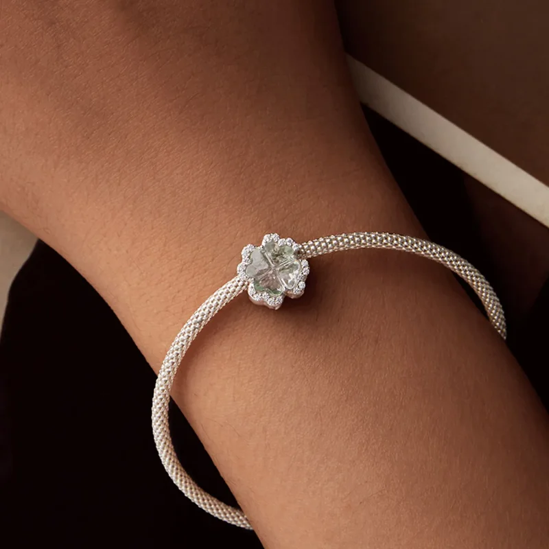 (slika za) Obesek Štiriperesna deteljica v stilu PANDORA - SCC2803 - Ogled 7