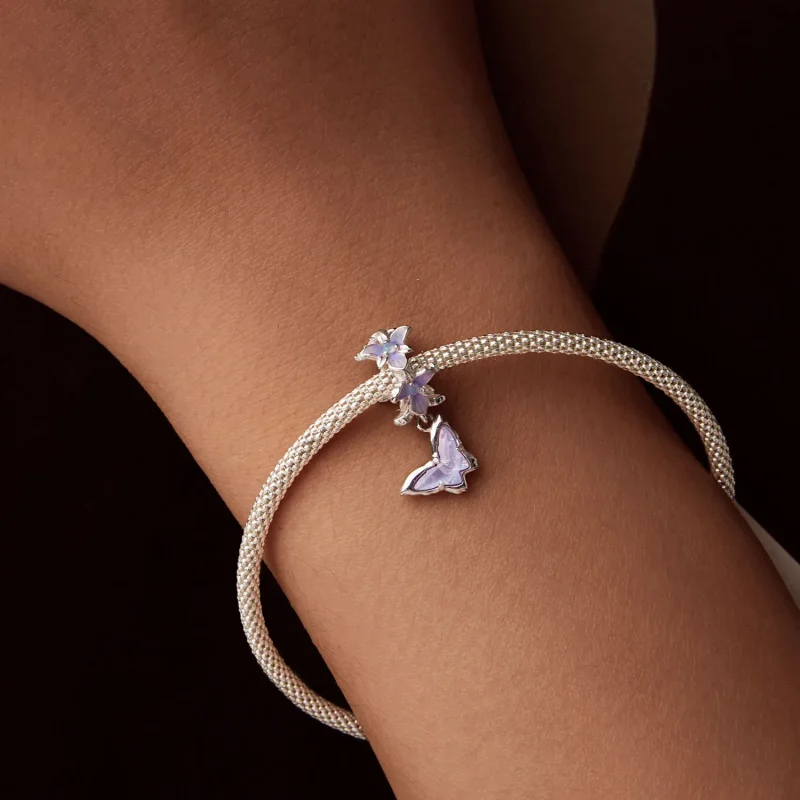 (slika za) Obesek z metulji v stilu PANDORA - BSC1033 - Ogled 7