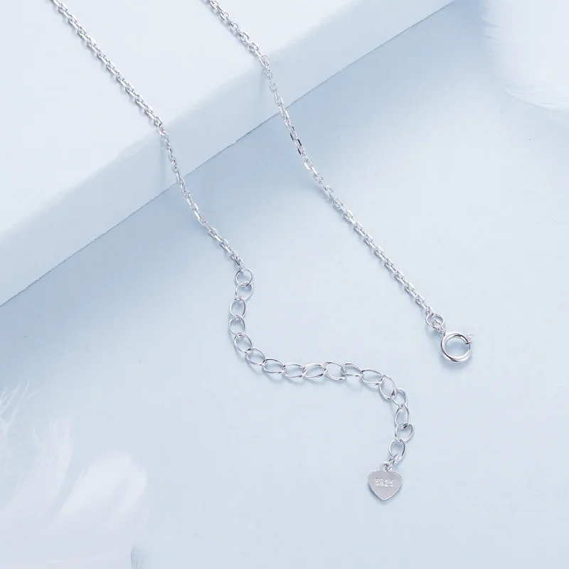 (slika za) Ogrlica s štiriperesno deteljico in zvezdo v stilu PANDORA - BSN394 - Ogled 4