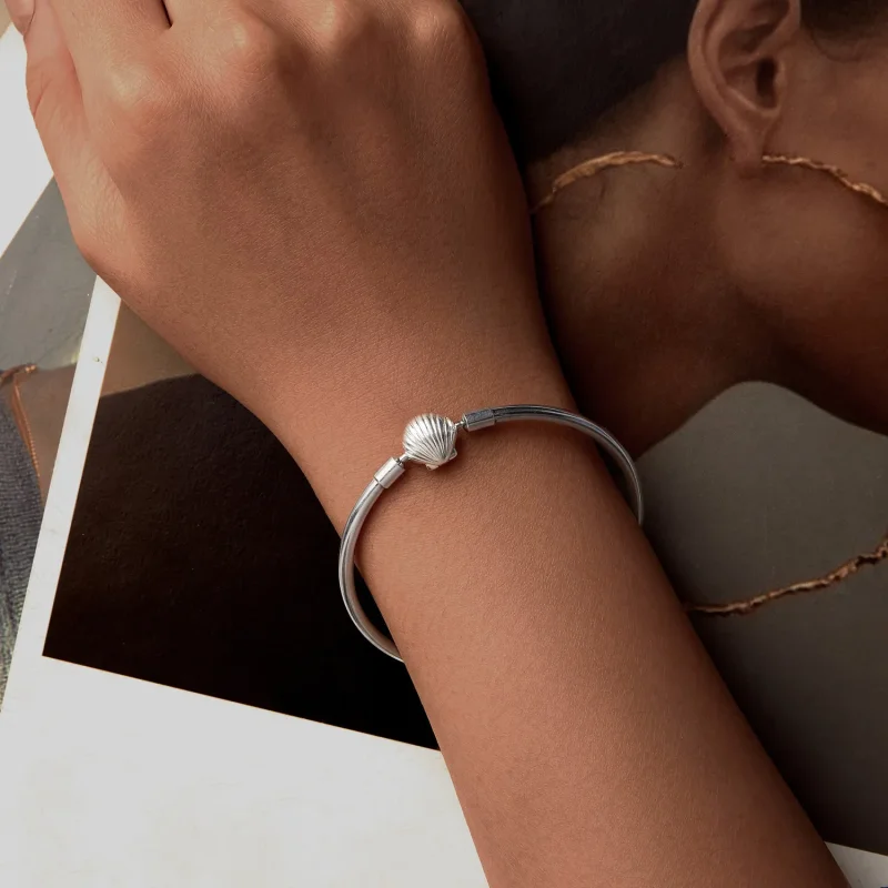 (slika za) Osnovna zapestnica v obliki školjke PANDORA - BSB177 - Ogled 4