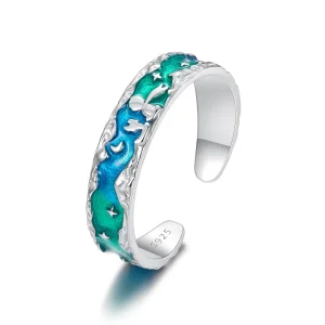 (slika za) PANDORA Style Aurora Stars Little Prince and Fox Otvoritveni prstan - SCR1021-E