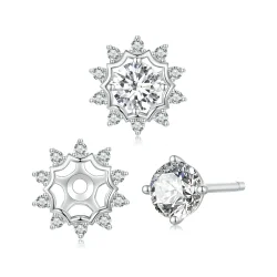 PANDORA Style Brilliant Beauty 0,5ct uhani iz moissanita (dva certifikata) - MSE048