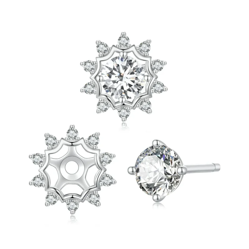 (slika za) PANDORA Style Brilliant Beauty 0,5ct uhani iz moissanita (dva certifikata) - MSE - Ogled 2