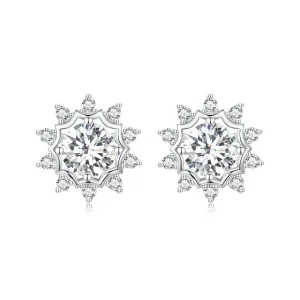 (slika za) PANDORA Style Brilliant Beauty 0,5ct uhani iz moissanita (dva certifikata) - MSE048