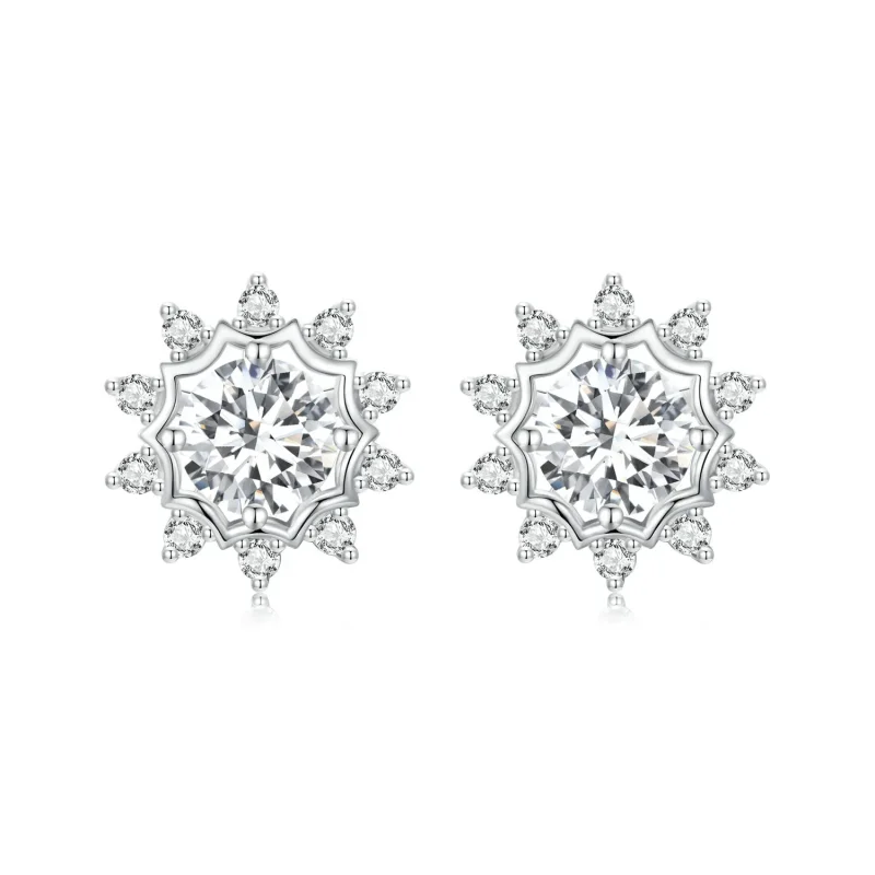 (slika za) PANDORA Style Brilliant Beauty 0,5ct uhani iz moissanita (dva certifikata) - MSE048
