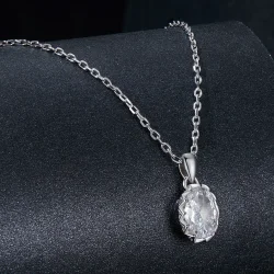 PANDORA Style Brilliant Beauty 1ct ogrlica iz moissanita (z enim certifikatom) - MSN035