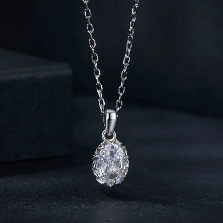 PANDORA Style Brilliant Beauty 1ct ogrlica iz moissanita (z enim certifikatom) - MSN035