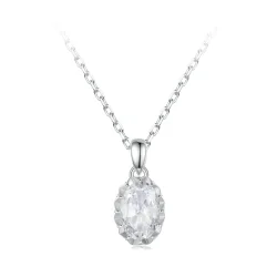 PANDORA Style Brilliant Beauty 1ct ogrlica iz moissanita (z enim certifikatom) - MSN035