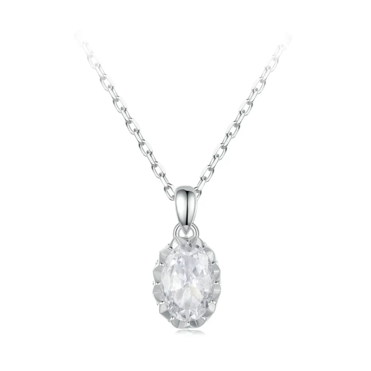 PANDORA Style Brilliant Beauty 1ct ogrlica iz moissanita (z enim certifikatom) - MSN035