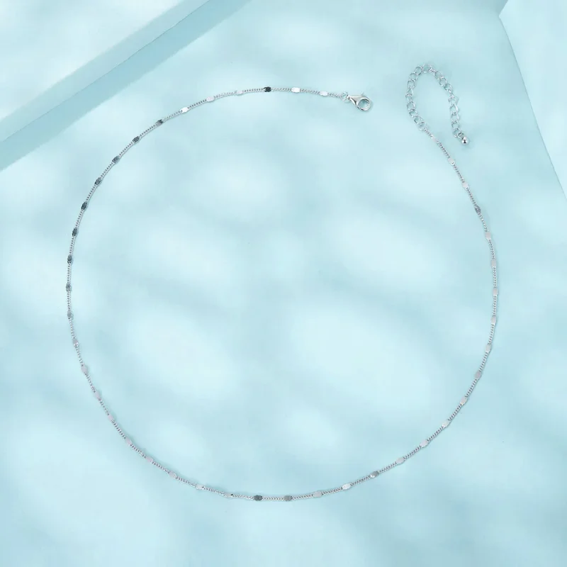 (slika za) PANDORA Style Izjemna bleščeča osnovna ogrlica - SCA030 - Ogled 3