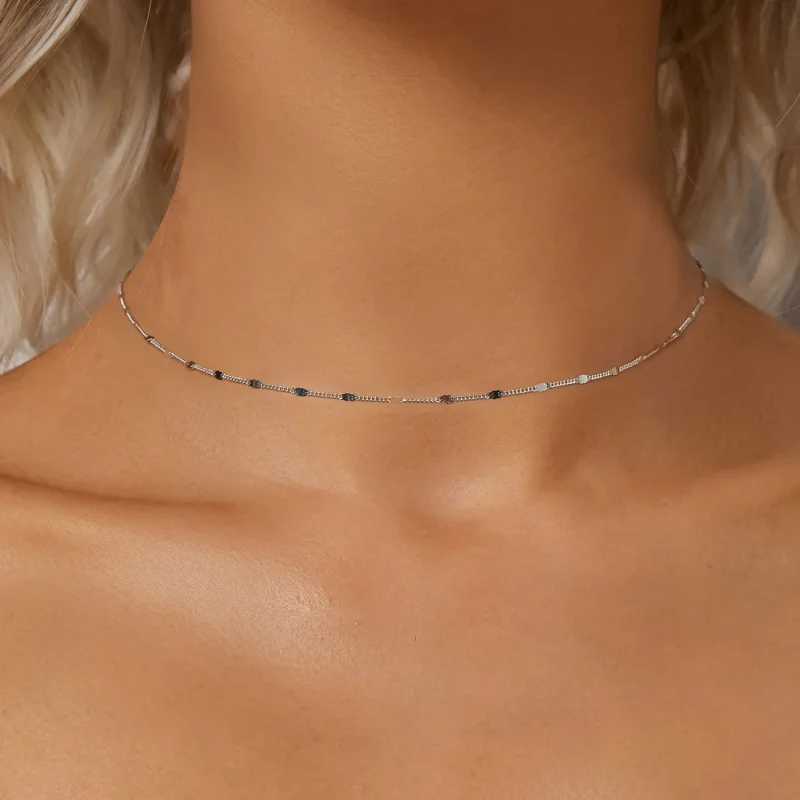 (slika za) PANDORA Style Izjemna bleščeča osnovna ogrlica - SCA030 - Ogled 5