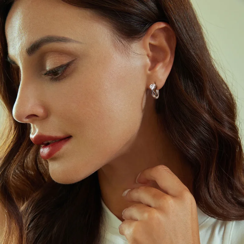 (slika za) PANDORA Style Love Infinity uhani - BSE1004 - Ogled 8