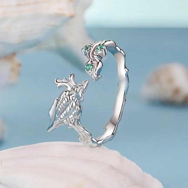 (slika za) PANDORA Style odprt obroč iz školjke - BSR554-E - Ogled 2