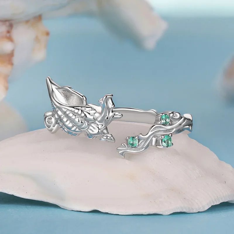 (slika za) PANDORA Style odprt obroč iz školjke - BSR554-E - Ogled 3