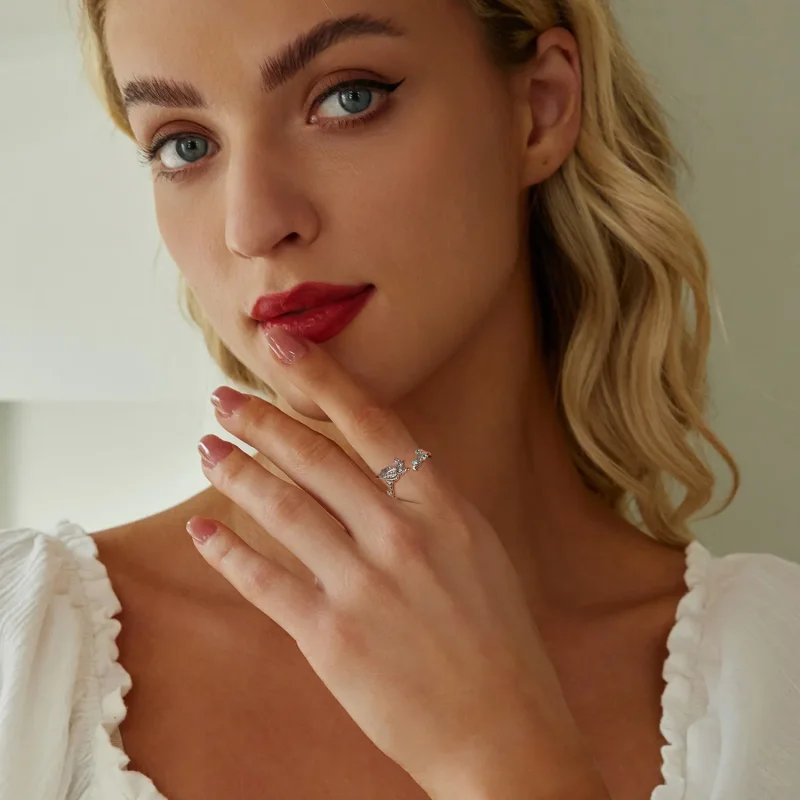 (slika za) PANDORA Style odprt obroč iz školjke - BSR554-E - Ogled 7