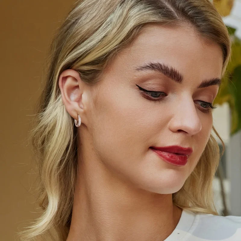 (slika za) PANDORA Style Pisani uhani iz cirkonija - BSE1033 - Ogled 7