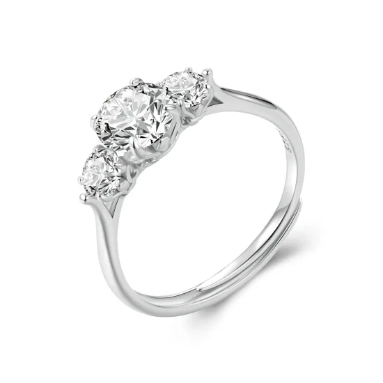 (slika za) PANDORA Style Romantični 1ct prstan iz moissanita (z enim certifikatom) - MSR051-E