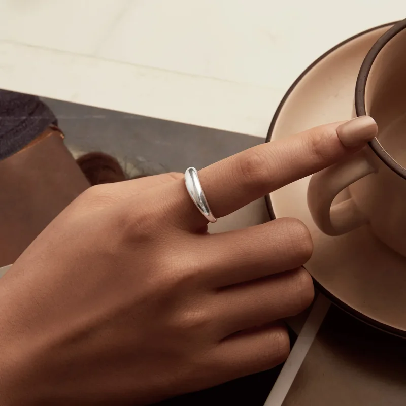 (slika za) PANDORA Style Smooth preprost prstan - BSR558 - Ogled 5