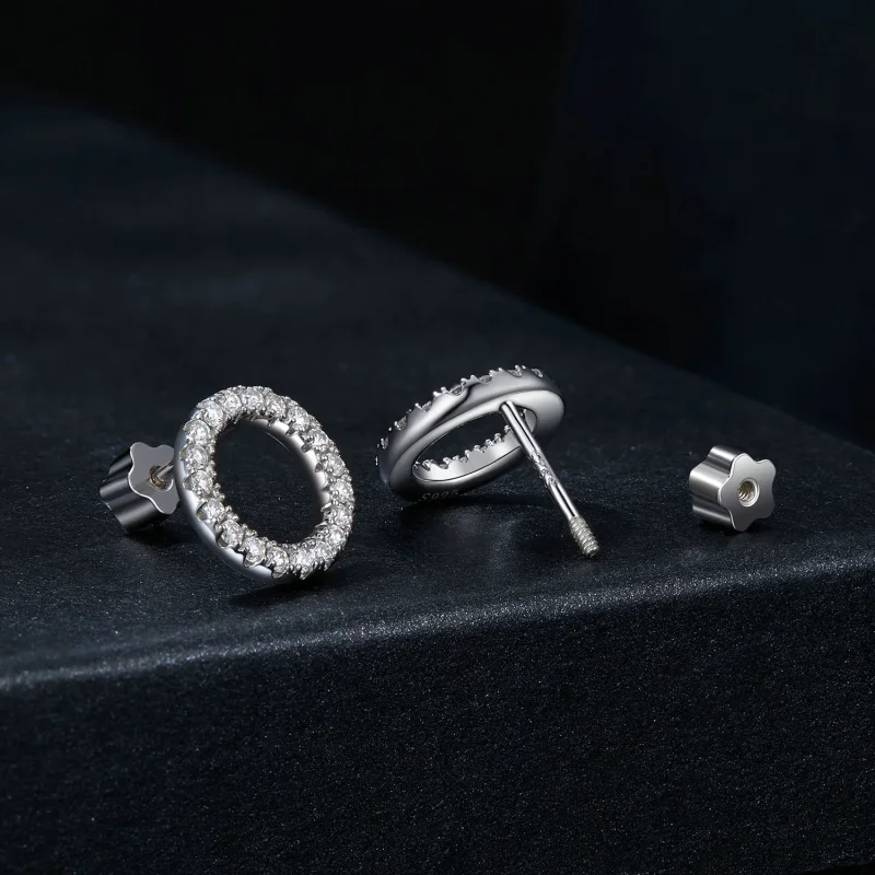 (slika za) PANDORA Style Starry Night moissanite 0,013ct uhani (dva certifikata) - MSE055 - Ogled 2