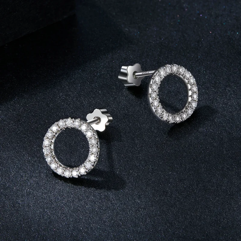 (slika za) PANDORA Style Starry Night moissanite 0,013ct uhani (dva certifikata) - MSE055 - Ogled 3