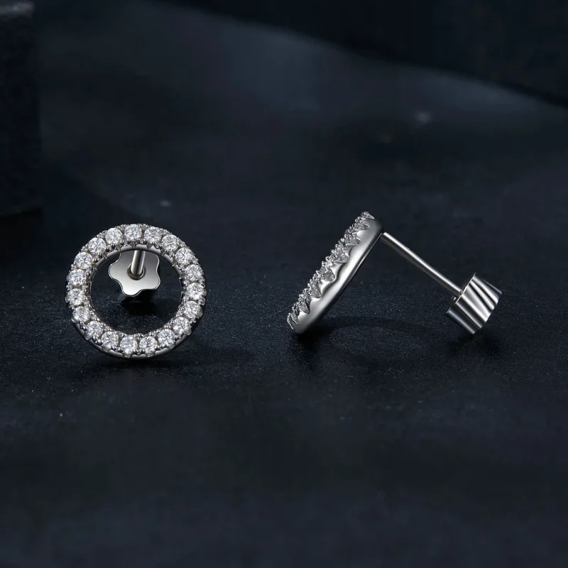 (slika za) PANDORA Style Starry Night moissanite 0,013ct uhani (dva certifikata) - MSE055 - Ogled 4