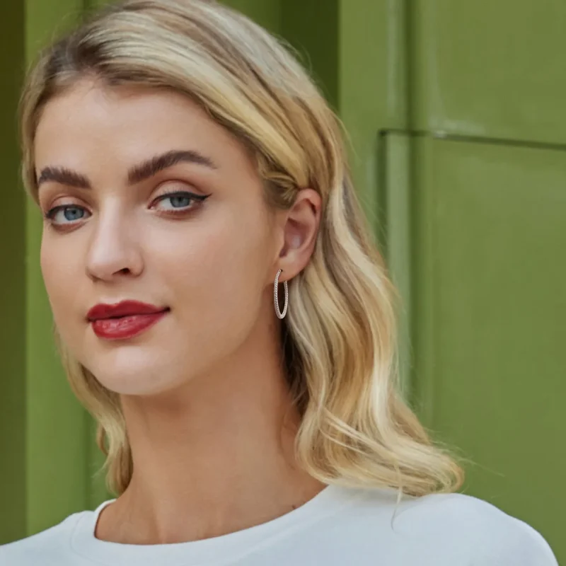 (slika za) PANDORA Style Svetleči uhani - BSE1023-L - Ogled 7