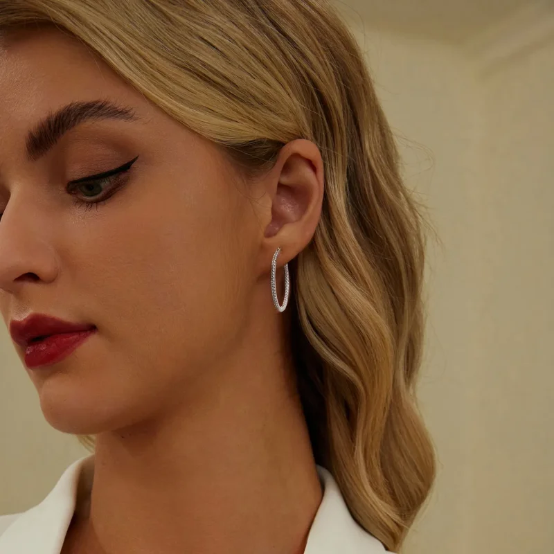 (slika za) PANDORA Style Svetleči uhani - BSE1023-L - Ogled 8