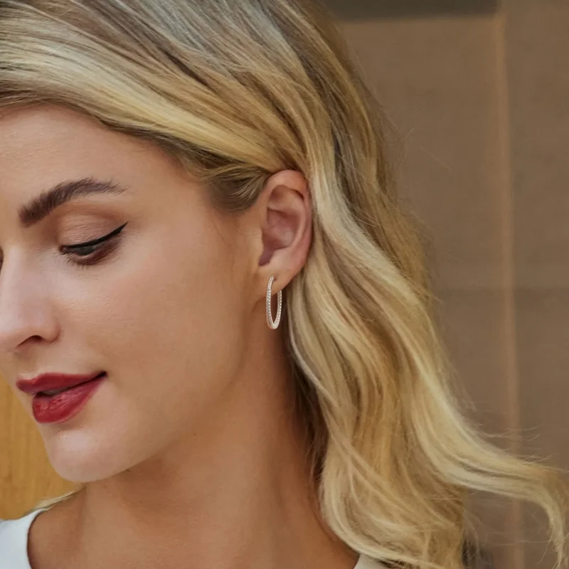 (slika za) PANDORA Style Svetleči uhani - BSE1023-M - Ogled 7