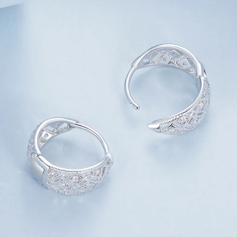 (slika za) PANDORA Style Vintage čipkasti uhani - BSE1035 - Ogled 4