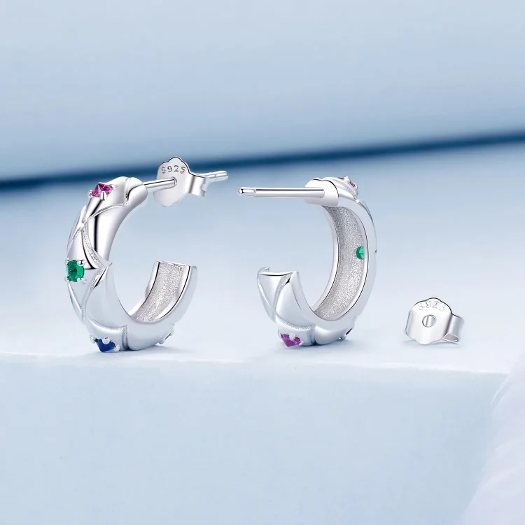PANDORA Style Vintage uhani z diamantnim vzorcem - BSE1032