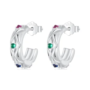 (slika za) PANDORA Style Vintage uhani z diamantnim vzorcem - BSE1032