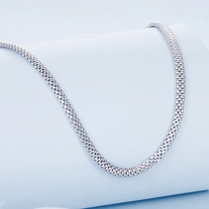 (slika za) Pletena ogrlica v stilu PANDORA - BSA009 - Ogled 2