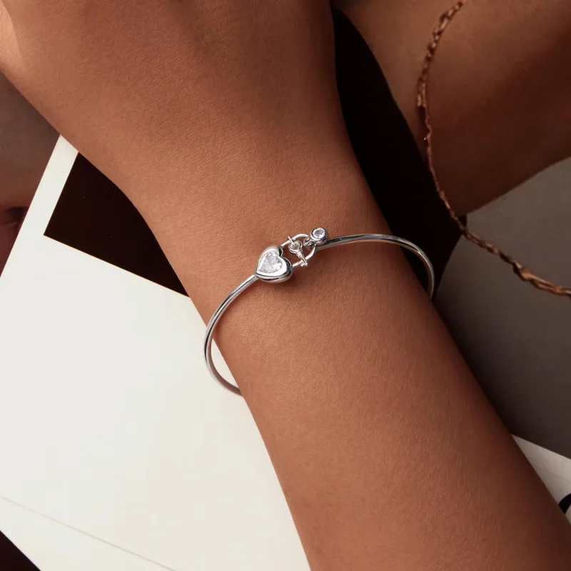 (slika za) Prepletena zapestnica v obliki srca PANDORA Style - BSB170 - Ogled 4