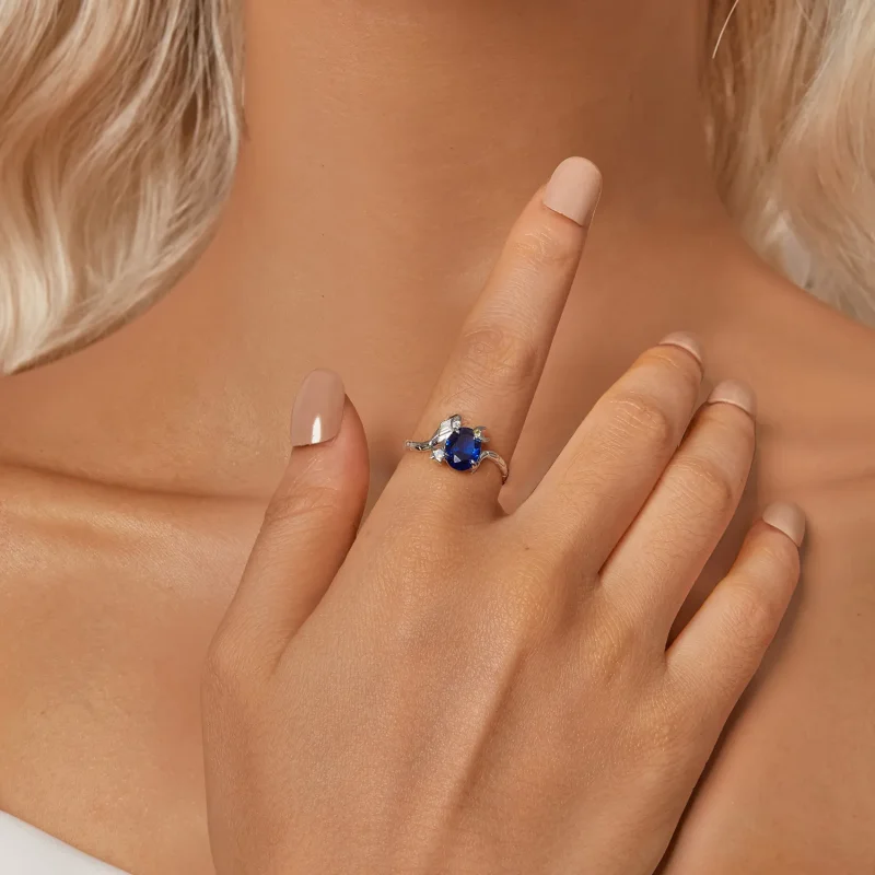 (slika za) Prstan s kačo zvezda-luna v stilu PANDORA - BSR557 - Ogled 6