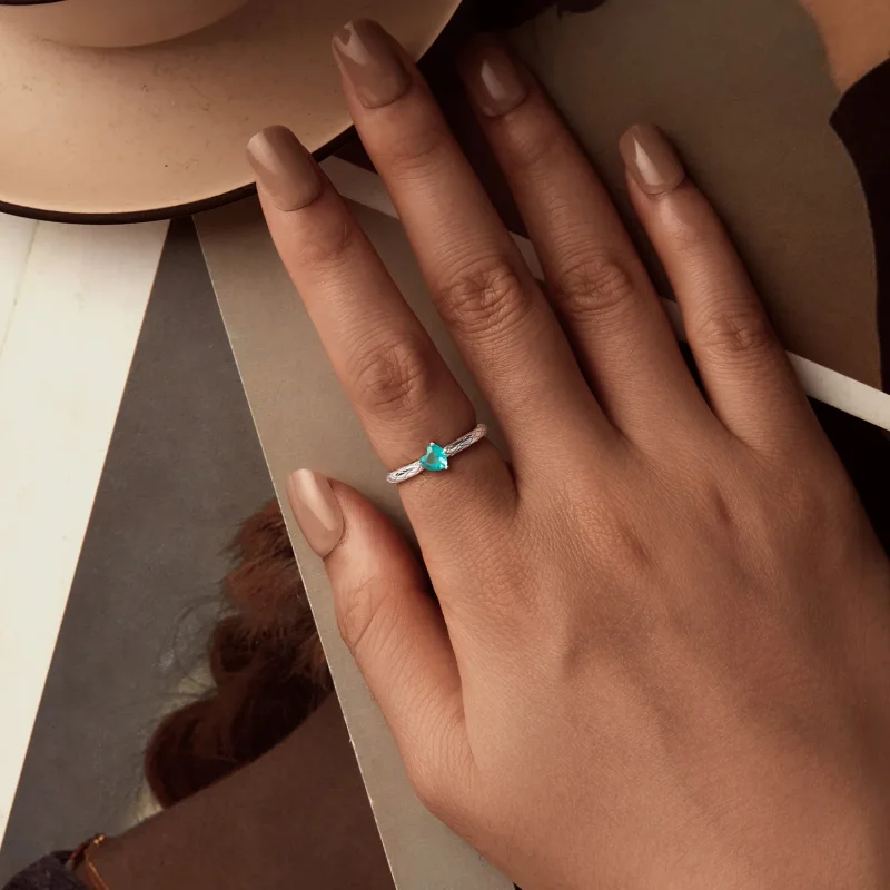 (slika za) Prstan z diamantnim vzorcem v slogu PANDORA - BSR563 - Ogled 4