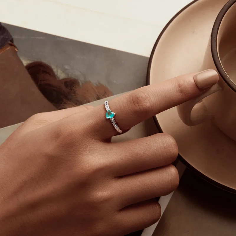 (slika za) Prstan z diamantnim vzorcem v slogu PANDORA - BSR563 - Ogled 5