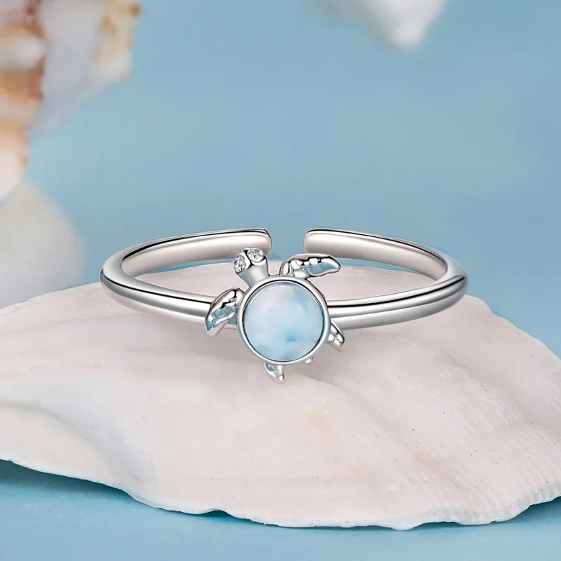 (slika za) Prstan z želvo v stilu PANDORA - BSR553-E - Ogled 3