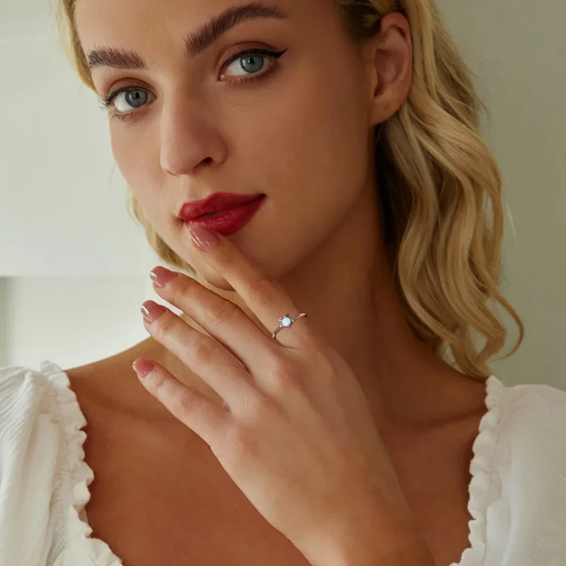 (slika za) Prstan z želvo v stilu PANDORA - BSR553-E - Ogled 7