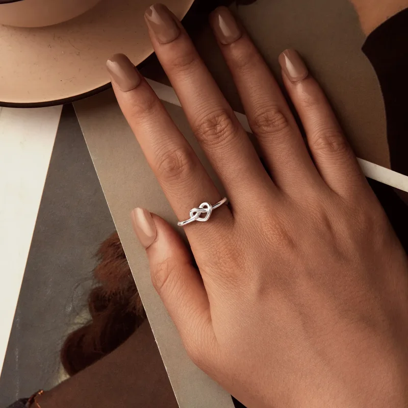 (slika za) Prstan z odprtim srcem v slogu PANDORA - BSR565-E - Ogled 4