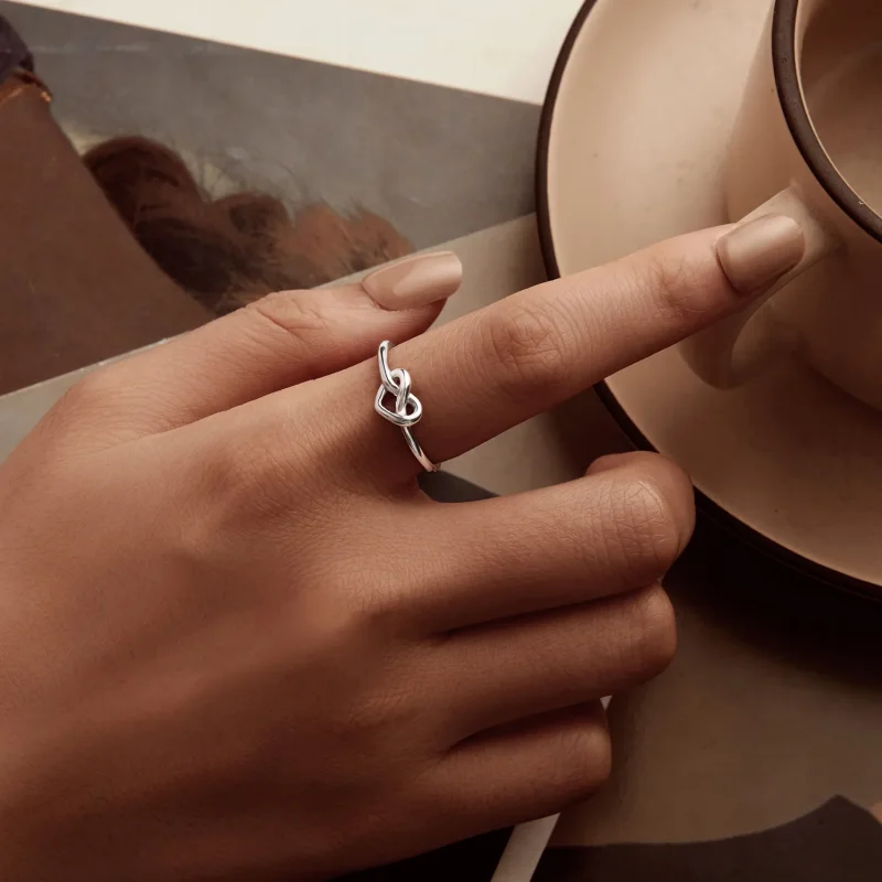 (slika za) Prstan z odprtim srcem v slogu PANDORA - BSR565-E - Ogled 5