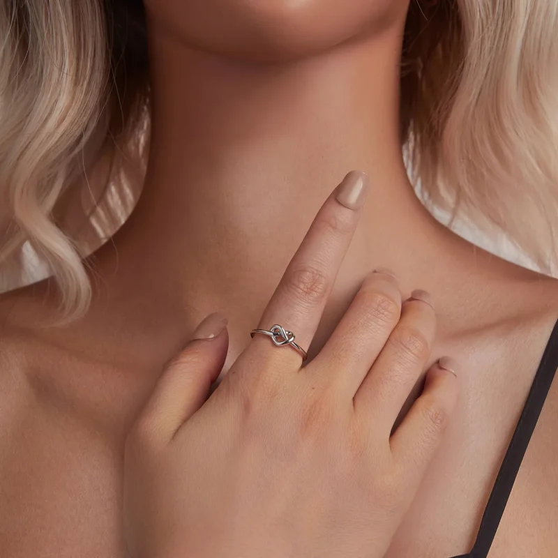 (slika za) Prstan z odprtim srcem v slogu PANDORA - BSR565-E - Ogled 6