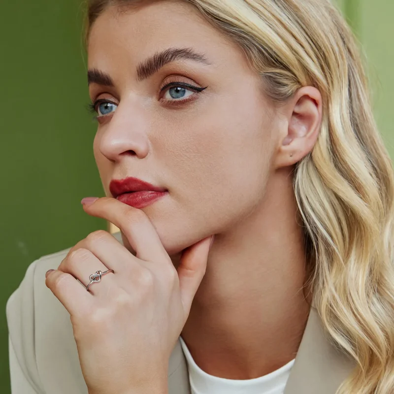 (slika za) Prstan z odprtim srcem v slogu PANDORA - BSR565-E - Ogled 7