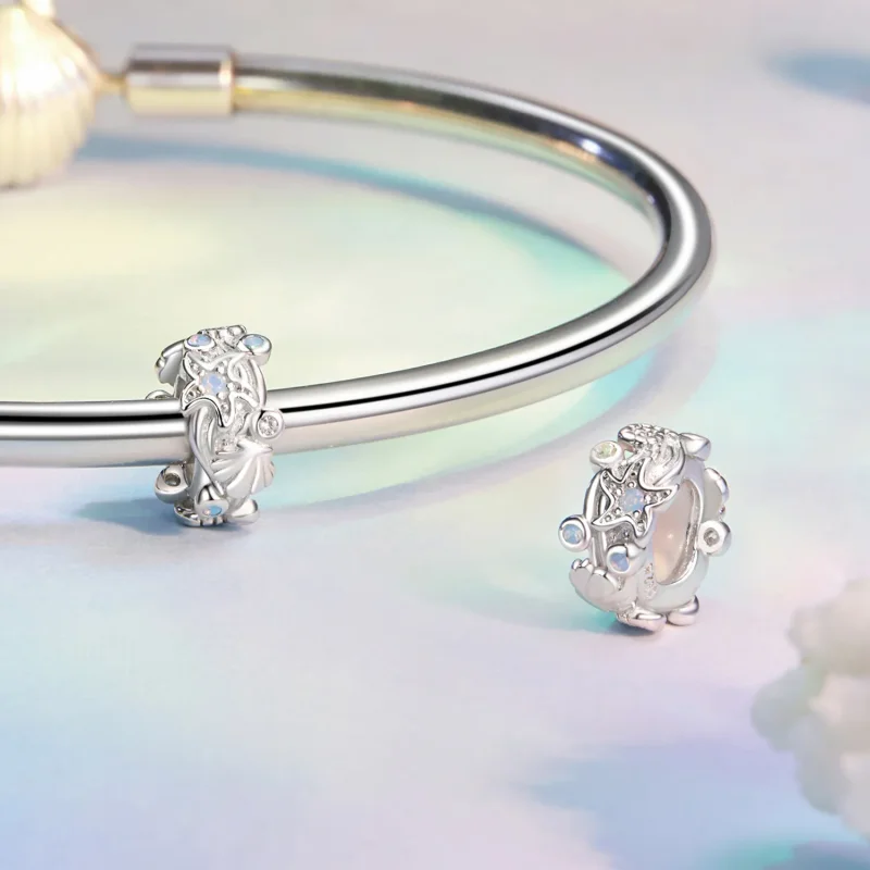 (slika za) Silikonski distančni obesek PANDORA Style Blue Ocean - BSC1019 - Ogled 4