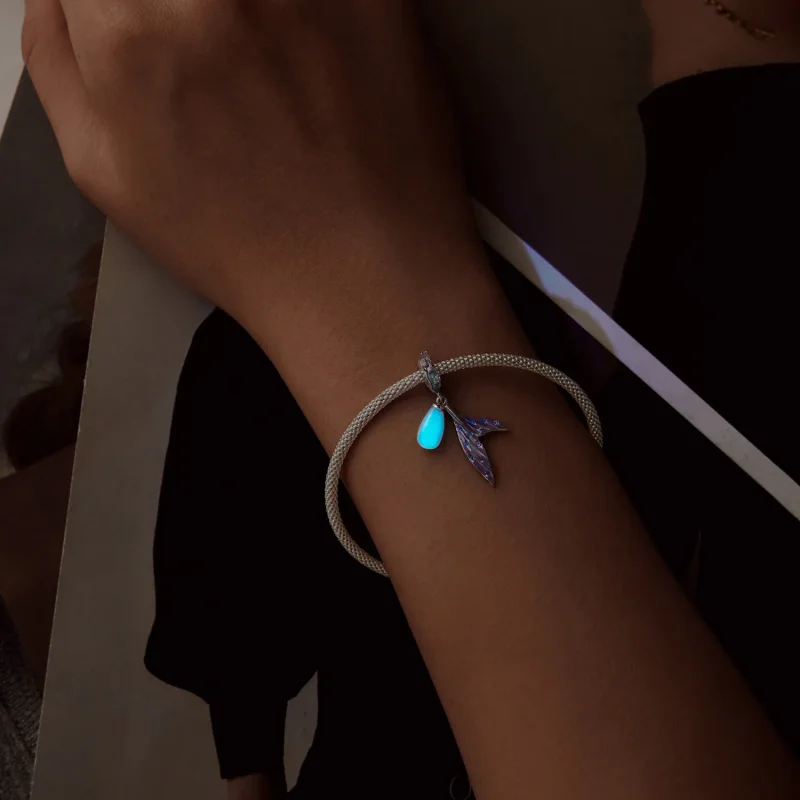 (slika za) Svetleči obesek morske deklice v stilu PANDORA - SCC2800 - Ogled 6